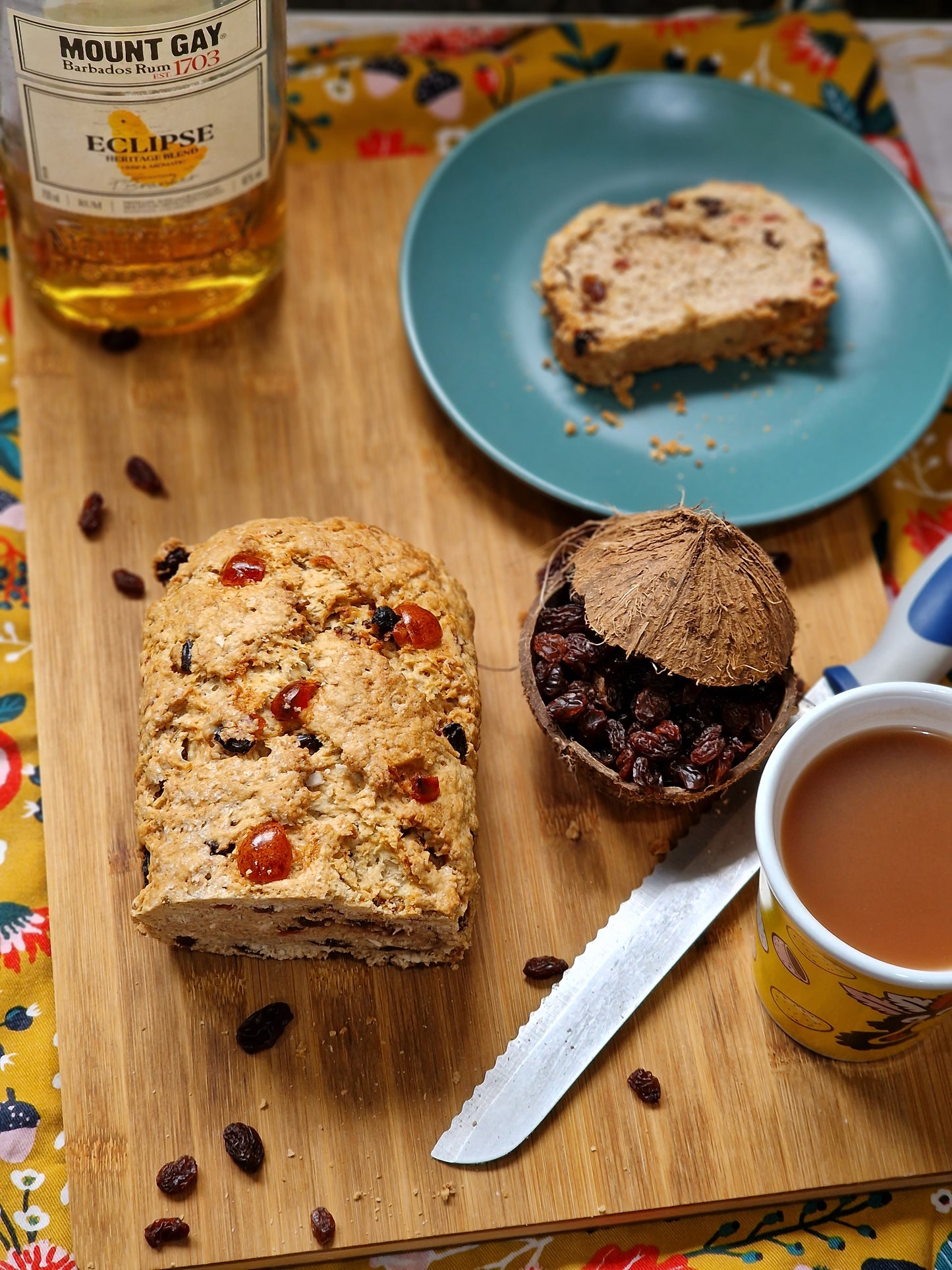 Barbados Rum And Raisin Coconut Bread