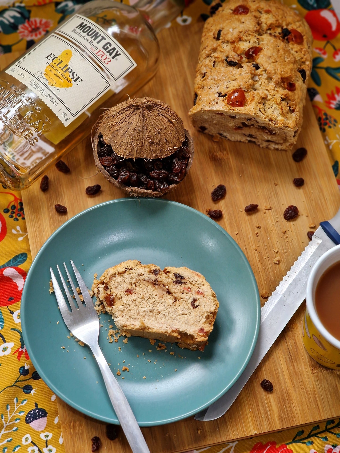 Barbados Rum And Raisin Coconut Bread