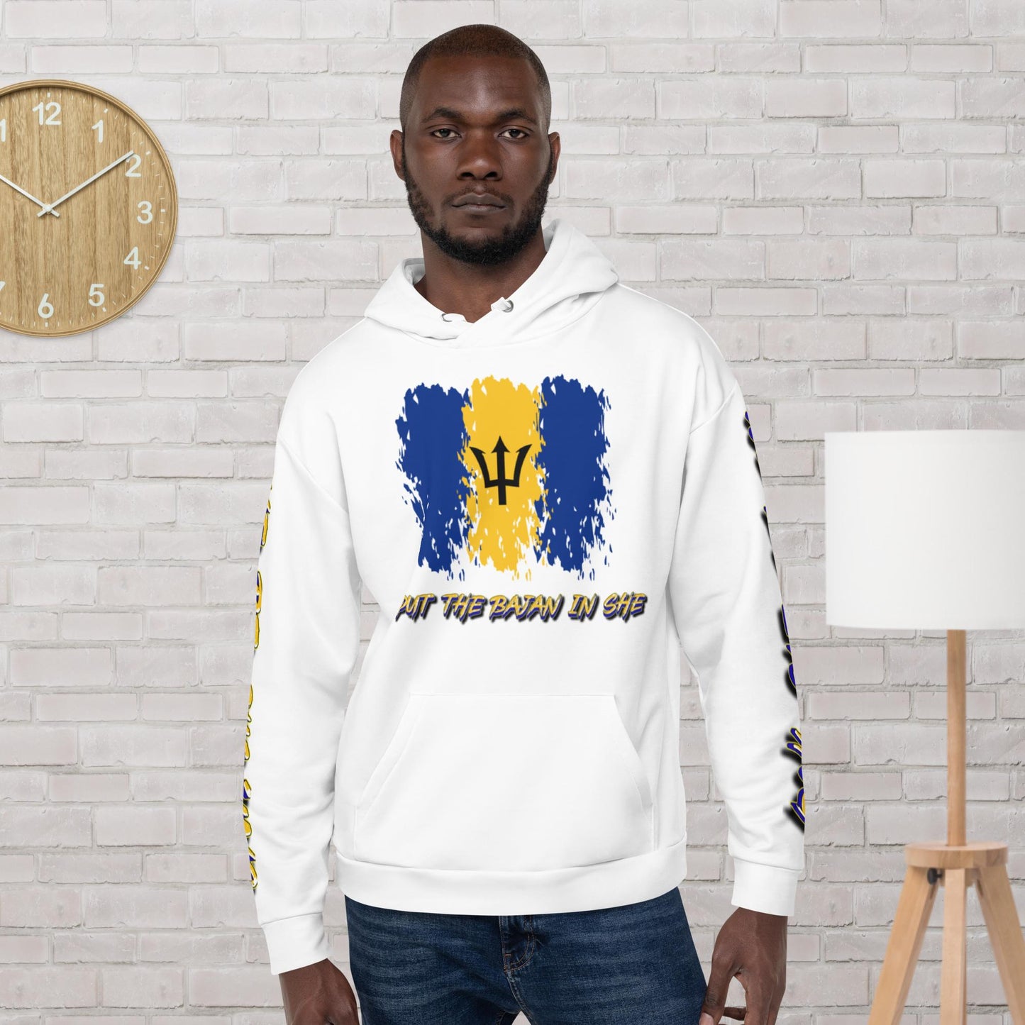 His & Hers 'I Put The Bajan In She' Male Hoodie