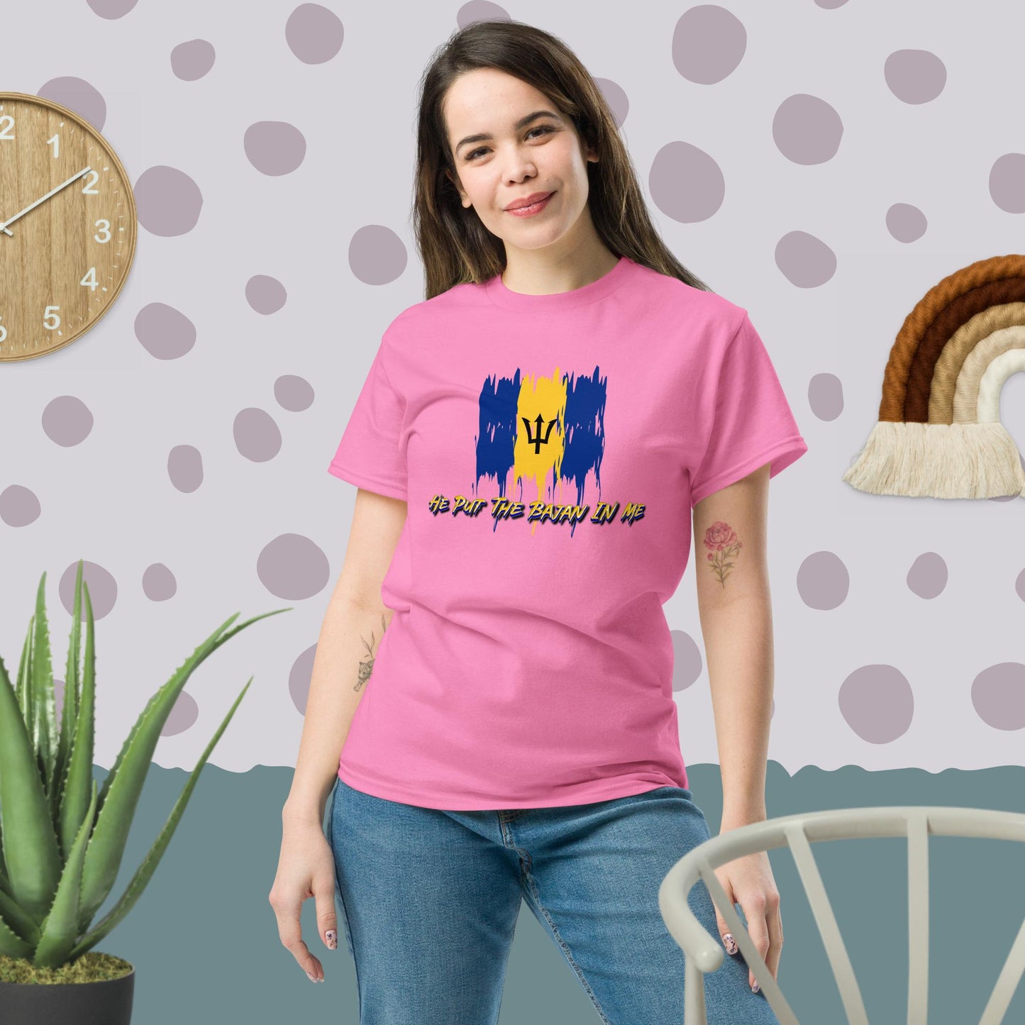 His & Hers 'He Put The Bajan In Me' Classic Tee