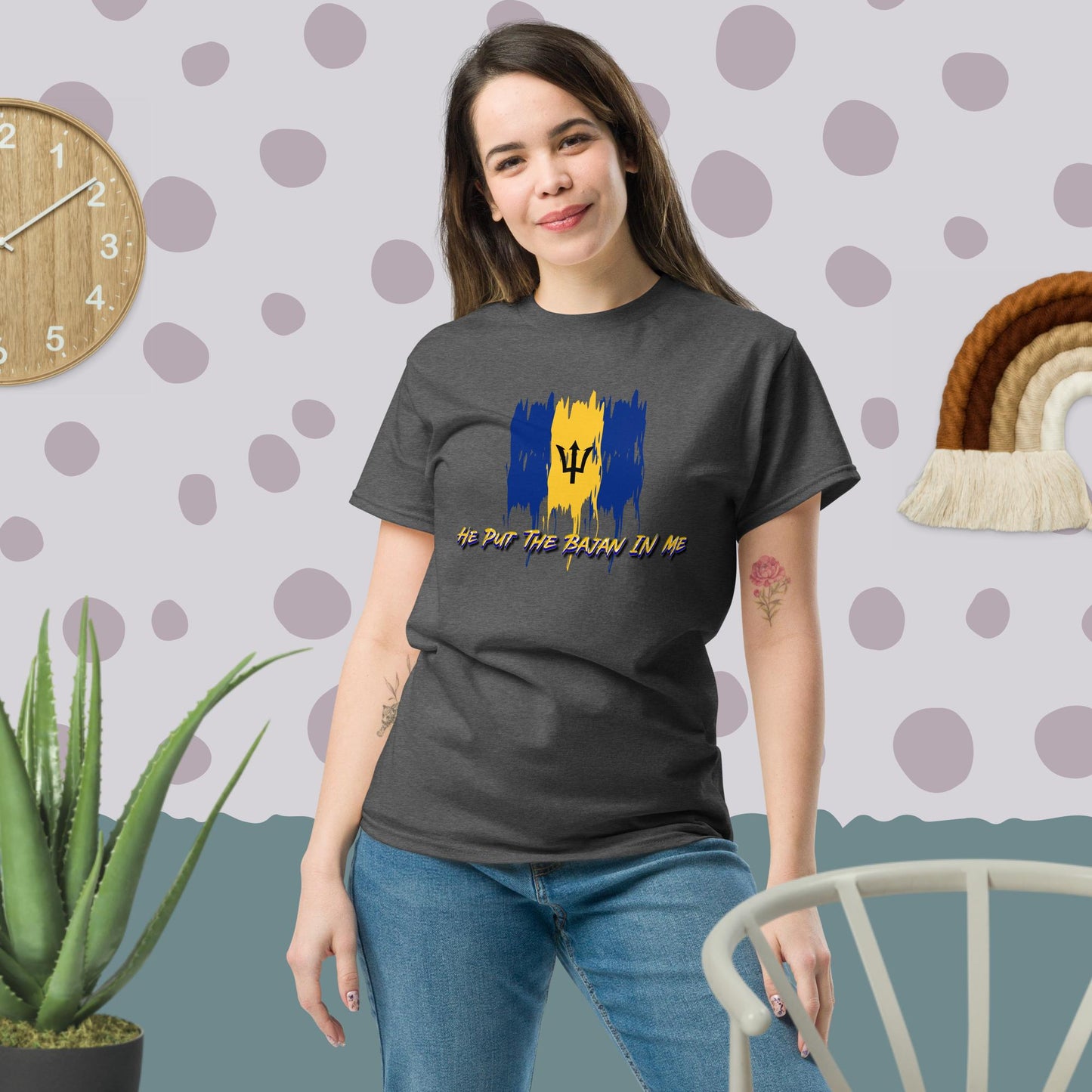 His & Hers 'He Put The Bajan In Me' Classic Tee