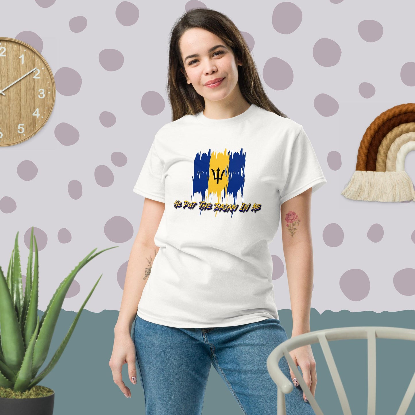 His & Hers 'He Put The Bajan In Me' Classic Tee