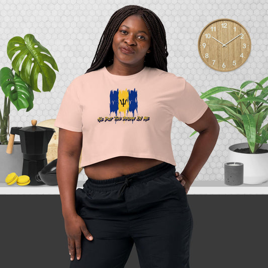 'He Put The Bajan In me' Women’s Crop Top